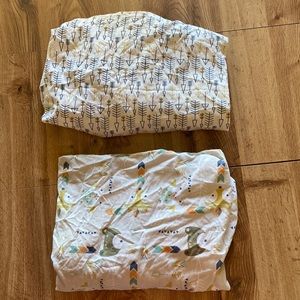 (4/$12)Little love Crib sheets, standard crib size, woodland theme